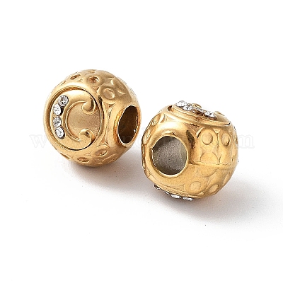 Ионное покрытие (ip) 304 нержавеющая сталь стразы европейские бусины STAS-A092-10C-G-1