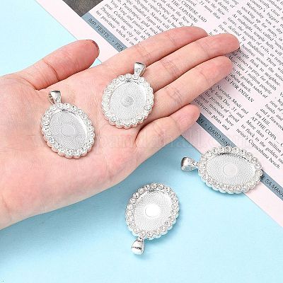 Сеттинги горный хрусталь кулон кабошон овальной формы сплава X-ALRI-T354-01S-1