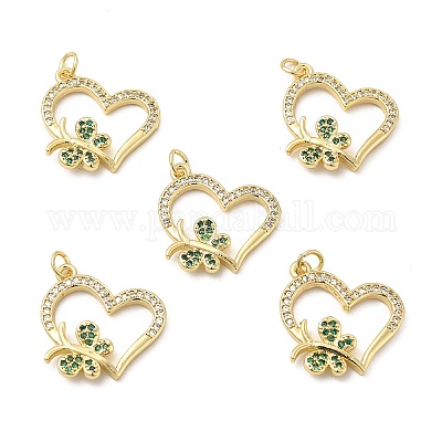 Латунные микро проложить кубического циркония подвески KK-E068-VB194-1