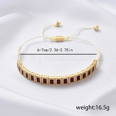 Плетеные браслеты из бисера из латуни и эмали в романском стиле JG2423-2-1