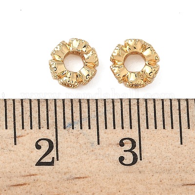 Латунные микро проложить кубического циркония бусы KK-S350-05G-1