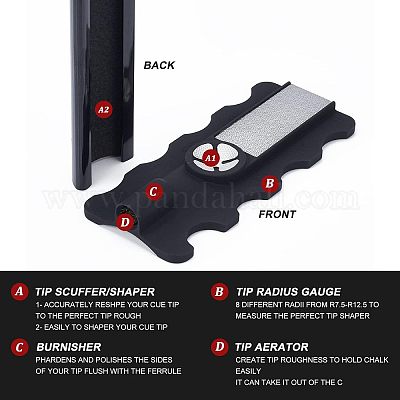 50шт. 5 стиля наконечника для бильярдного кия из коровьей кожи FIND-OC0001-93-1