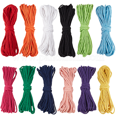 120м хлопчатобумажных ниток 12 цветов для вязания&nbsp;DIY-SC0028-62-1