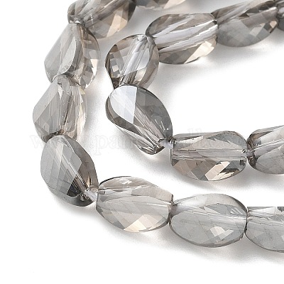 Стеклянные бусины с гальваническим покрытием  EGLA-L045-C-PL02-1