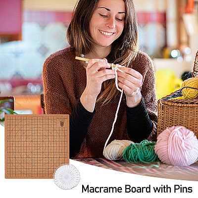 Квадратные пробковые коврики для вязания TOOL-WH0005-17A-1