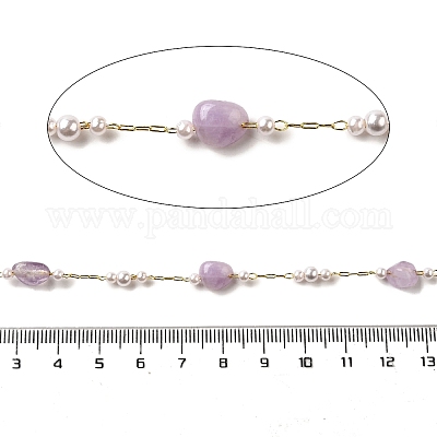 Цепочки из бисера из натурального аметиста ручной работы CHC-F020-03G-05-1