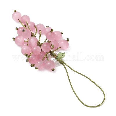 Подвеска в виде винограда с кошачьим глазом HJEW-TA00414-02-1