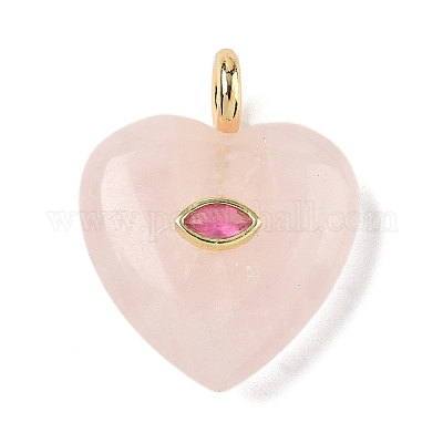 Природного розового кварца подвески G-P585-03G-09-1