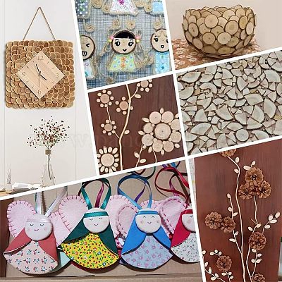 50 шт. необработанных кабошонов из натурального бука WOOD-HY0001-01-1