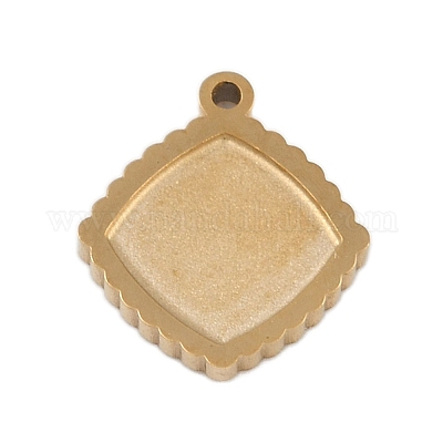 Ионное покрытие (ip) нержавеющая сталь 304 подвеска кабошон оправа STAS-U019-49G-1