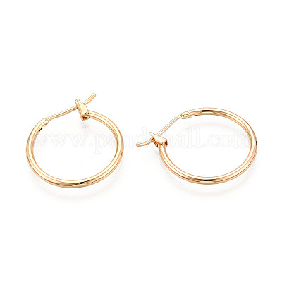 Серьги-кольца из нержавеющей стали 304 EJEW-T048-25B-G-1