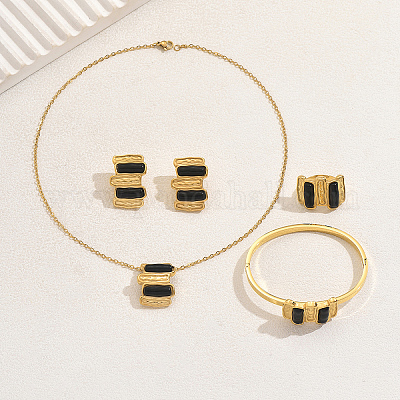 Прямоугольные браслеты из нержавеющей стали и пластика GF9745-1-1