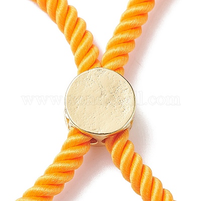 Наполовину готовые браслеты-слайдеры из скрученной миланской веревки FIND-G032-01G-02-1