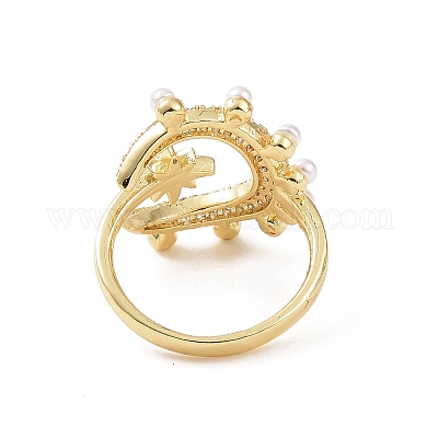 Открытые кольца из латуни RJEW-J017-VC206-1