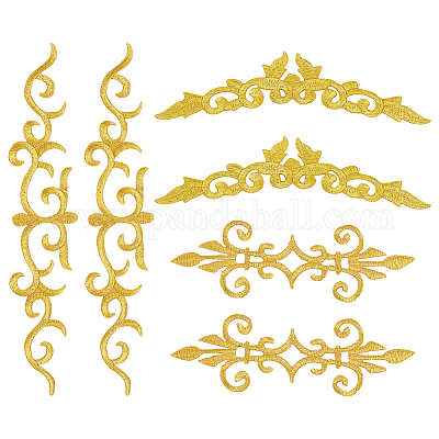 6 шт. 3 стиля полиэстер компьютерная вышивка термоприклеиваемые/пришивные нашивки PATC-GO0001-10-1