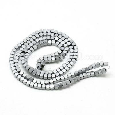 Гальванизировать немагнитных синтетический гематит бисер пряди G-Q486-60E-1