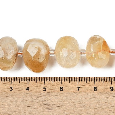 Природный цитрин бисер нитей G-F796-B03-01-1