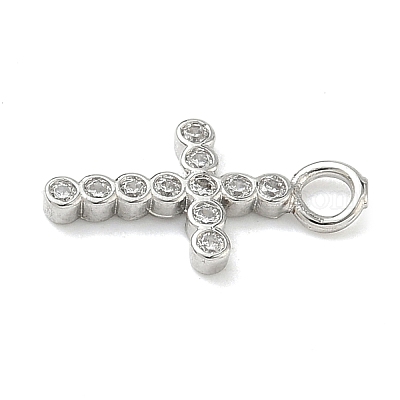 Латунные микропаве прозрачные подвески с фианитом KK-H528-09B-P-1