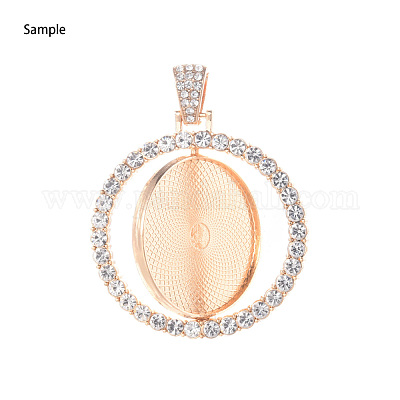 Сеттинги для кулона(кабошонов) X-PALLOY-S107-005RG-RS-1