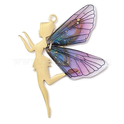 Подвески из нержавеющей стали золотистого тона 201 PALLOY-TA00161-1