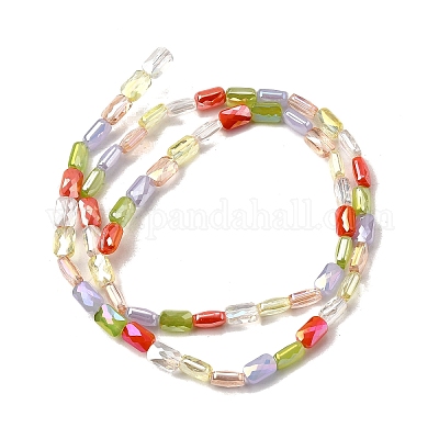 Стеклянные бусины с гальваническим покрытием  EGLA-D300-05-05-1