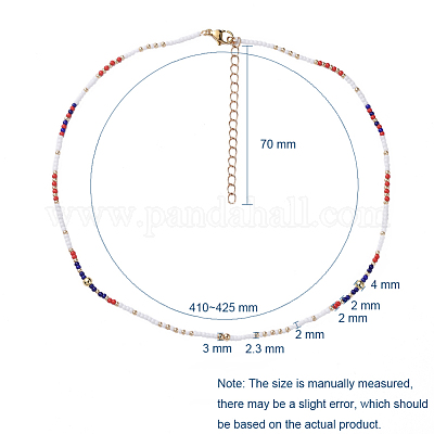 Колье из бисера NJEW-JN02659-03-1