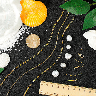 Набор для самостоятельного изготовления браслета из сережек с имитацией жемчуга DIY-SC0022-07-1