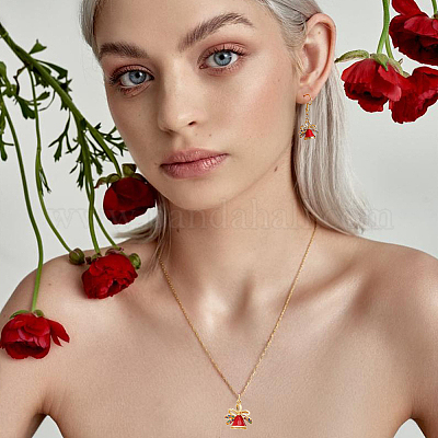 Латунные микропаве разноцветные кубические циркониевые подвески класса ААА KK-BBC0015-36D-1