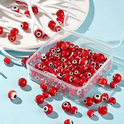 3 нить 3 стилей ручной работы сглаз лэмпворк круглые бусы LAMP-LS0001-12F-1