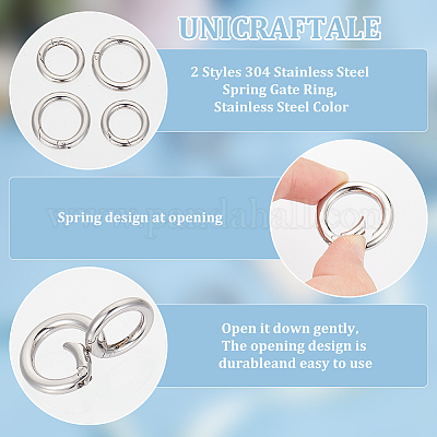 4 шт. 2 стиля пружинного затвора из нержавеющей стали 304 STAS-UN0059-43B-1