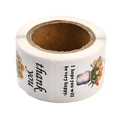 Тематическая бумажная наклейка на день благодарения со словом спасибо DIY-F154-02-1