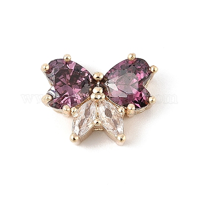 Латунные микро проложить кубического циркония подвески KK-K297-25G-1