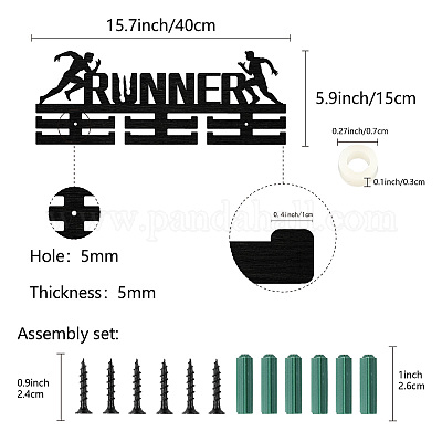 Вешалка для медалей из модного дерева ODIS-WH0041-121-1