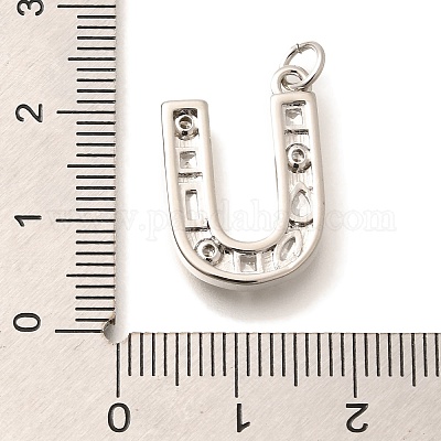 Латунные микропаве прозрачные подвески с фианитом KK-G521-01P-U-1