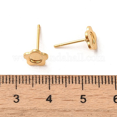 Серьги-гвоздики из нержавеющей стали 304 STAS-H193-02G-1