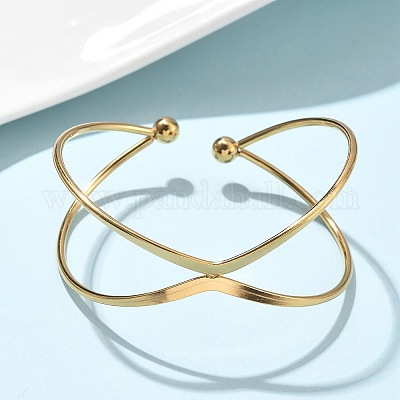 Браслеты-манжеты из нержавеющей стали 304 BJEW-L682-033G-1