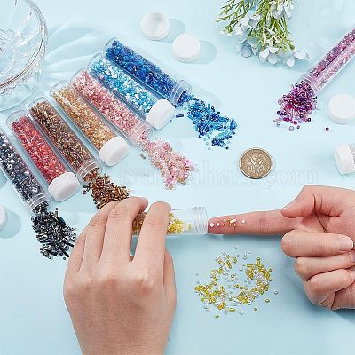 190 г 10-х цветных стеклянных бусин SEED-NB0001-89-1