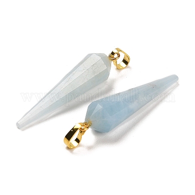 Заостренные подвески из натурального аквамарина G-D089-01G-08-1