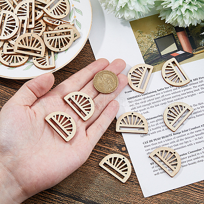 60шт деревянные подвески&nbsp;WOOD-FH0002-30B-1