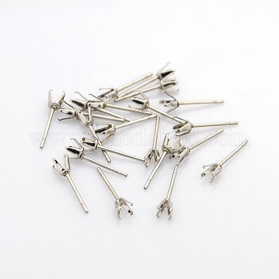 Фурнитура для сережек-гвоздиков из нержавеющей стали марки 304 STAS-N036-04B-1