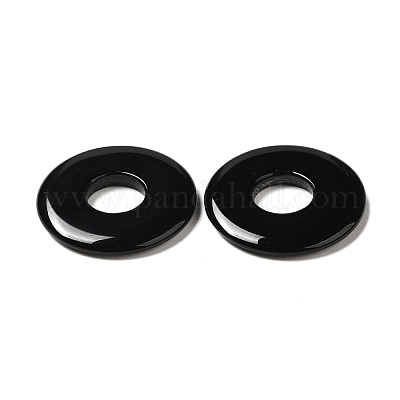 Подвески из натурального черного оникса (окрашенные и нагретые) G-M415-06B-1