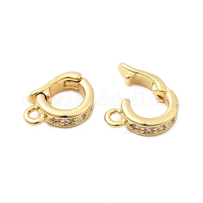 Латунные микро проложить четкие кубического циркония кулон поручительств KK-G542-10G-1