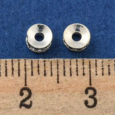 Бусины-проставки из латуни с кубическим цирконием KK-L215-004A-S02-1