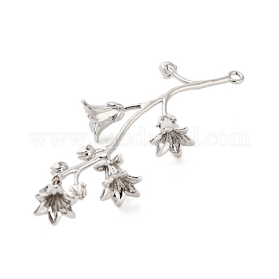 Подвески из латуни с объемными цветами KK-V006-02P-01-1