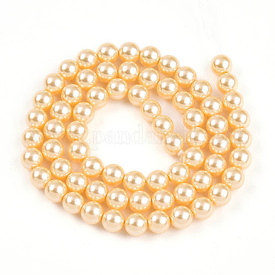 Выпечка из окрашенного перламутрового стекла жемчужные бусинки HY-N002-6mm-A09-1