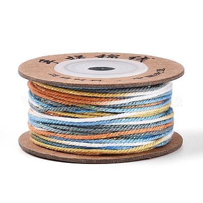 30 м окрашенный сегментный хлопковый шнур для макраме&nbsp;OCOR-T018-01I-1