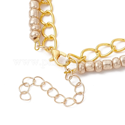 6шт 6 стиля рождественский сплав эмалированный многорядный браслет для женщин BJEW-JB12078-1