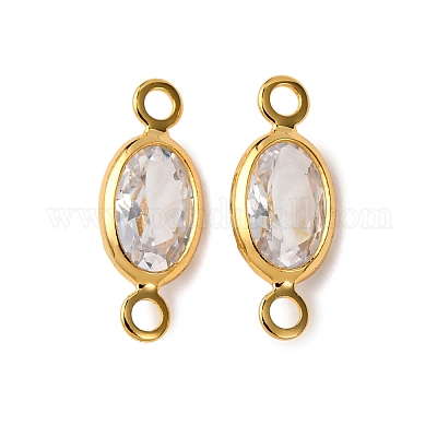 Латунные подвески из прозрачного кубического циркония KK-Z121-06G-04-1