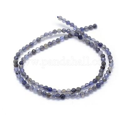 Натуральные кордиерит / иолит / дихроитовые бусины G-E411-39-3mm-1