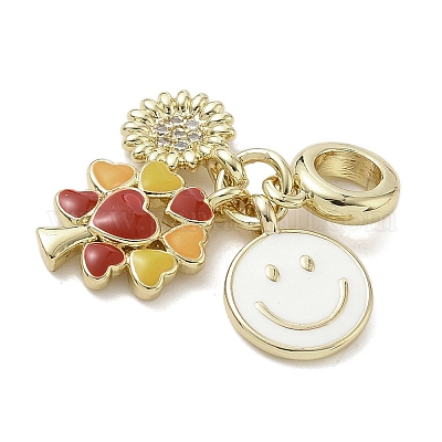 Латунь микропаве прозрачный кубический цирконий европейские подвески с подвесками KK-K368-25G-1